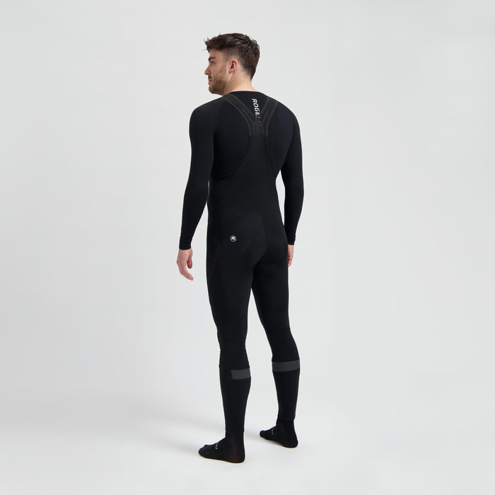 Rogelli Mono lange fietsbroek heren zwart gedragen achterkant.