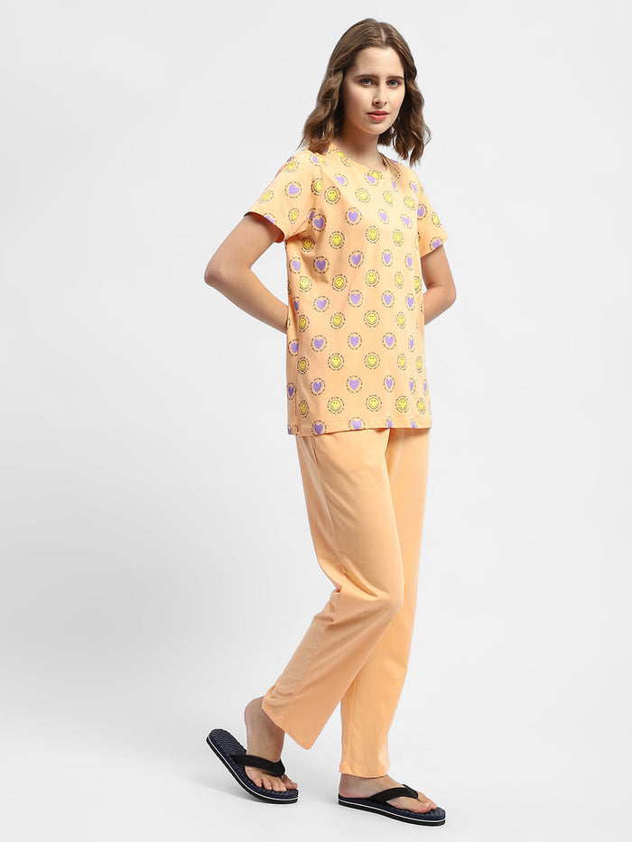 mSECRET Geometric Print Two Piece Nightsuit