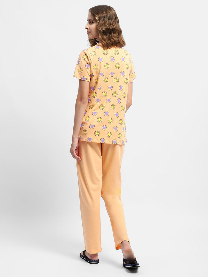 mSECRET Geometric Print Two Piece Nightsuit