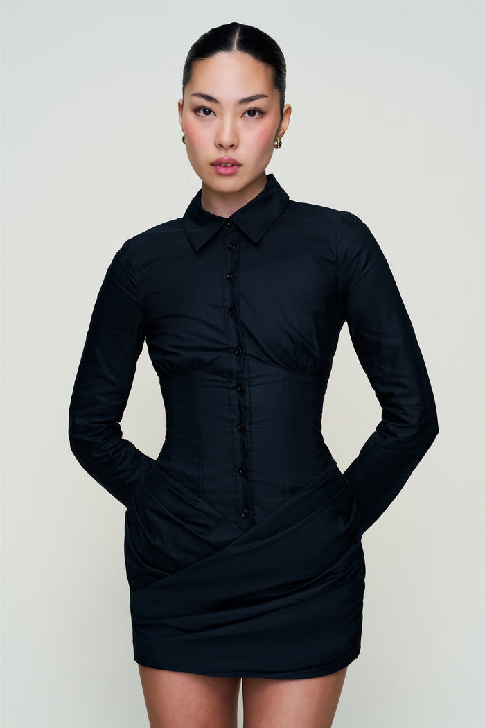 Mynette Corset Shirt Dress