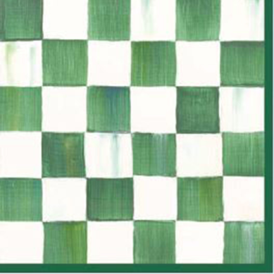 Napkins Emerald Check Cocktail Paper