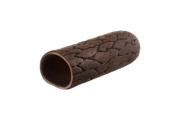 Small Natural Ceramic Cave with brown textured bark-like surface