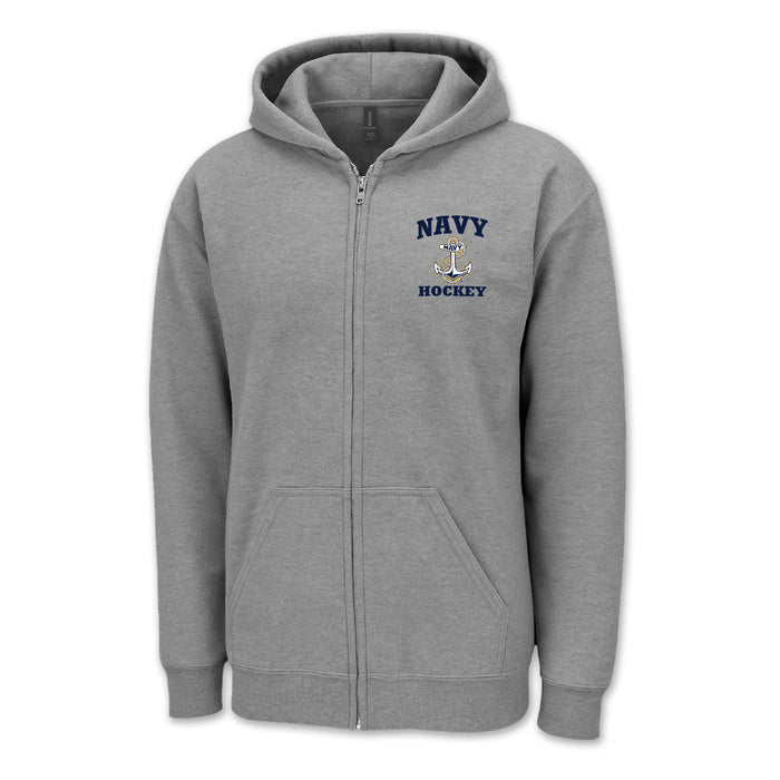 Navy Anchor Hockey Full Zip