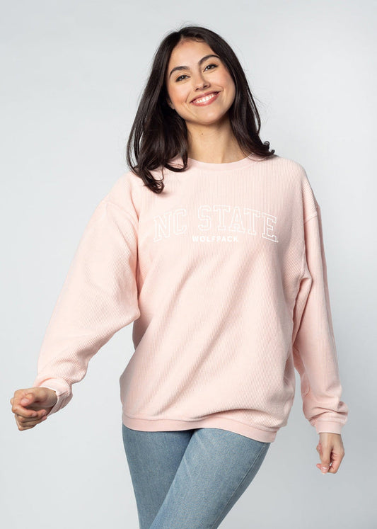 NC State Wolfpack Women's Urban Pink Corded Sweatshirt