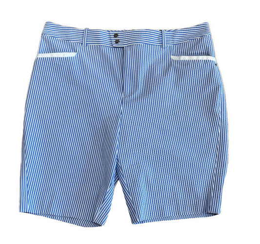 New Ralph Lauren RLX Blue & White Seersucker Shorts  MSP$148