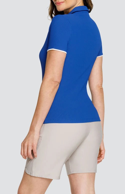 New Tail Activewear Arezzo Short Sleeve Golf Top - Oxford Blue MSP$90