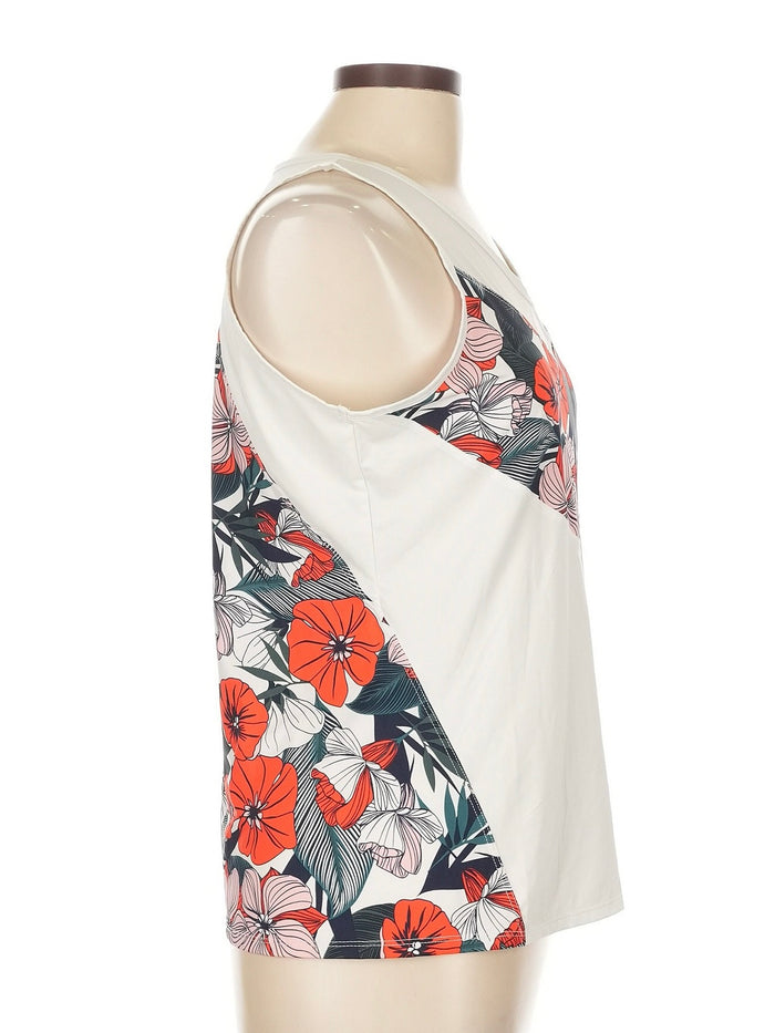 New Tail Activewear Wilhelmina V-neck Tank - Eden Size L MSP$70