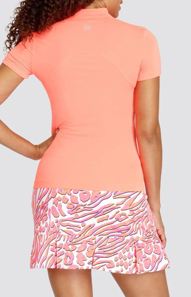 New Tail Lorelai Short Sleeve Golf Top - Zest Size S. MSP$90