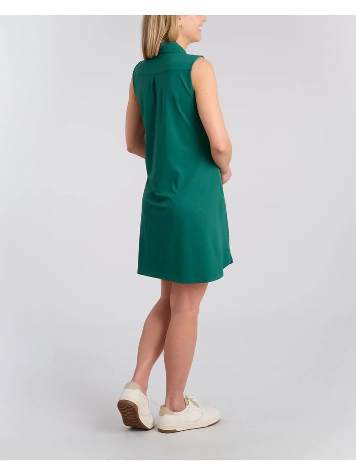 New William Murray Classic Sleeveless Polo Golf Dress - Green MSP$92