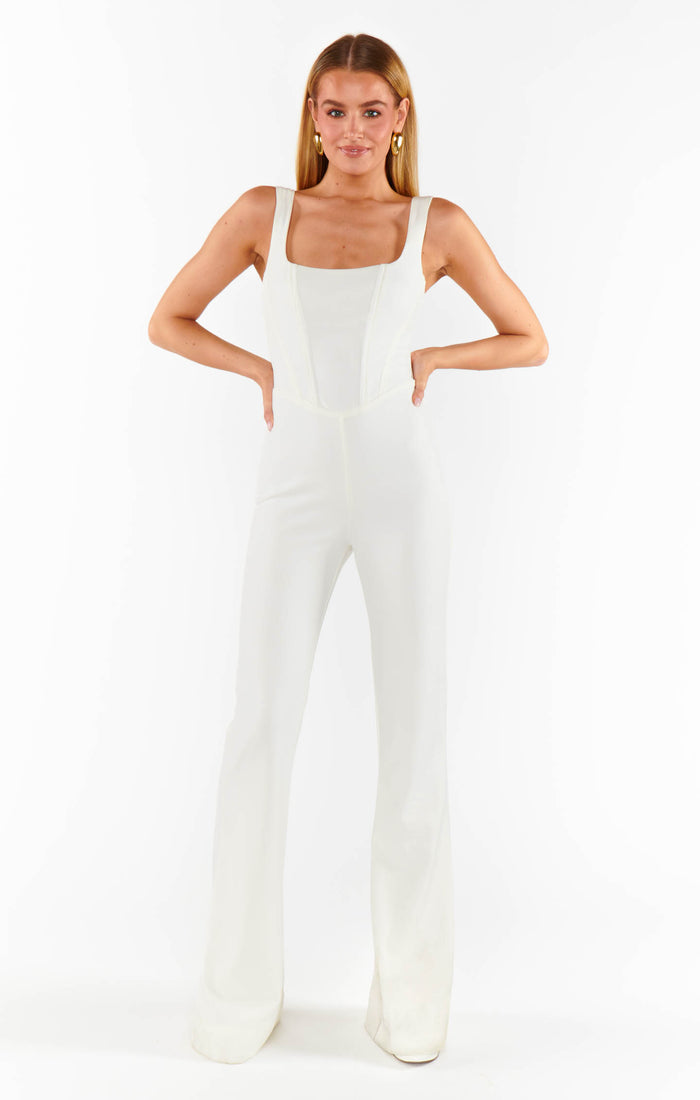 Nina Jumpsuit ~ White Stretch