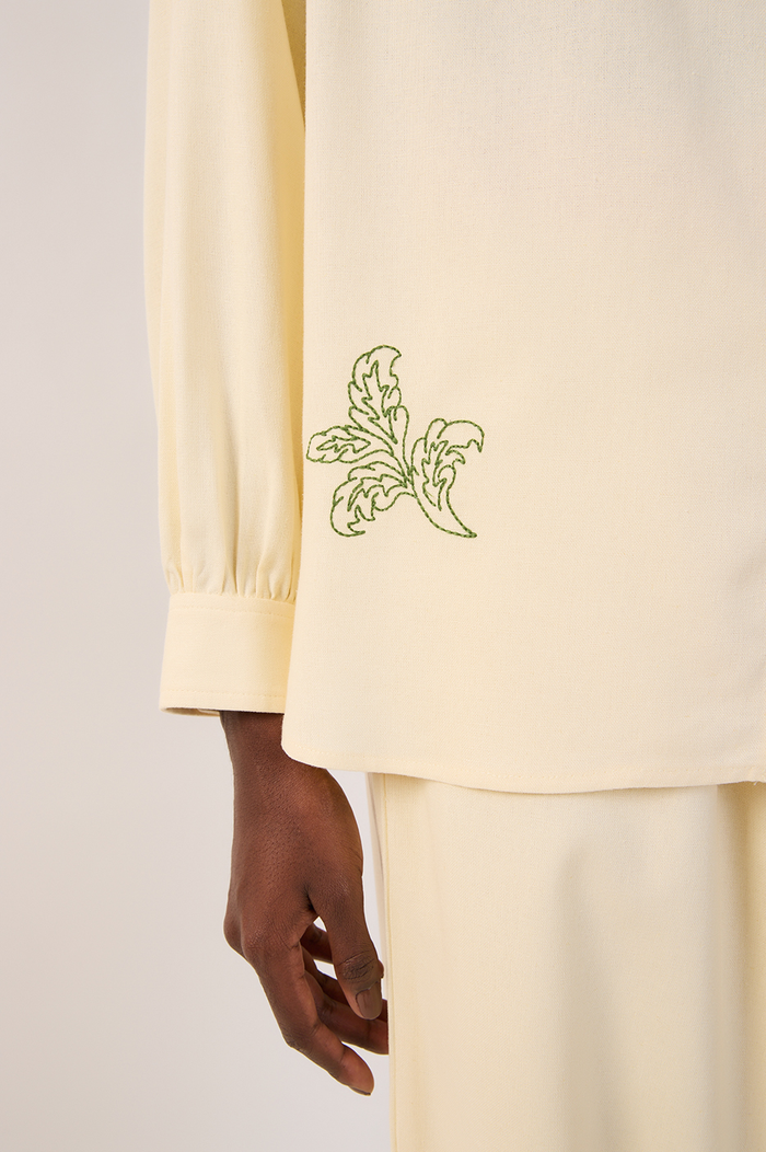 Off-White Embroidered Collared Shirt_5
