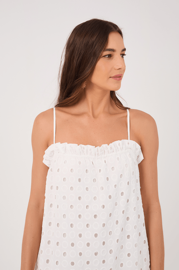 Off-White Sleeveless Cotton Midi Dress_5