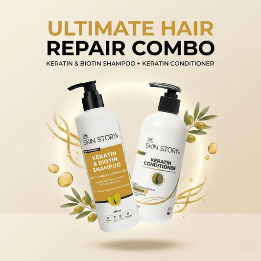 Oil Control Keratin and Biotin Shampoo & Conditioner - The Skin Story -