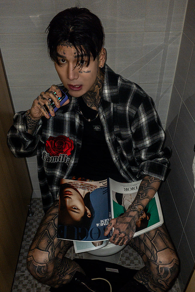 Oldschool check flannel shirts(2 color)