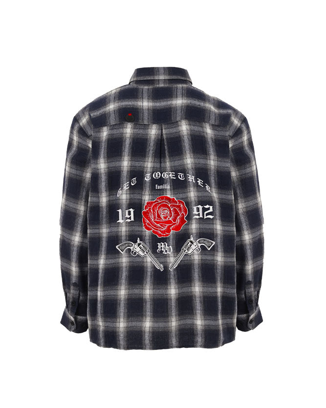 Oldschool check flannel shirts(2 color)