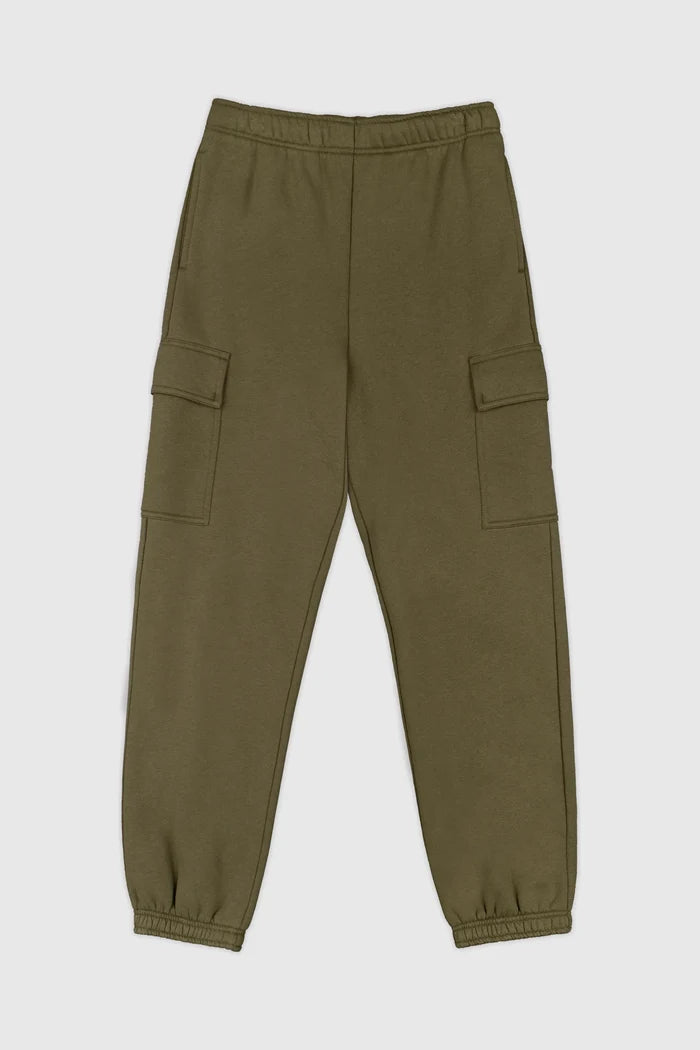 Olive Cinch Fleece Set - Alternate 1