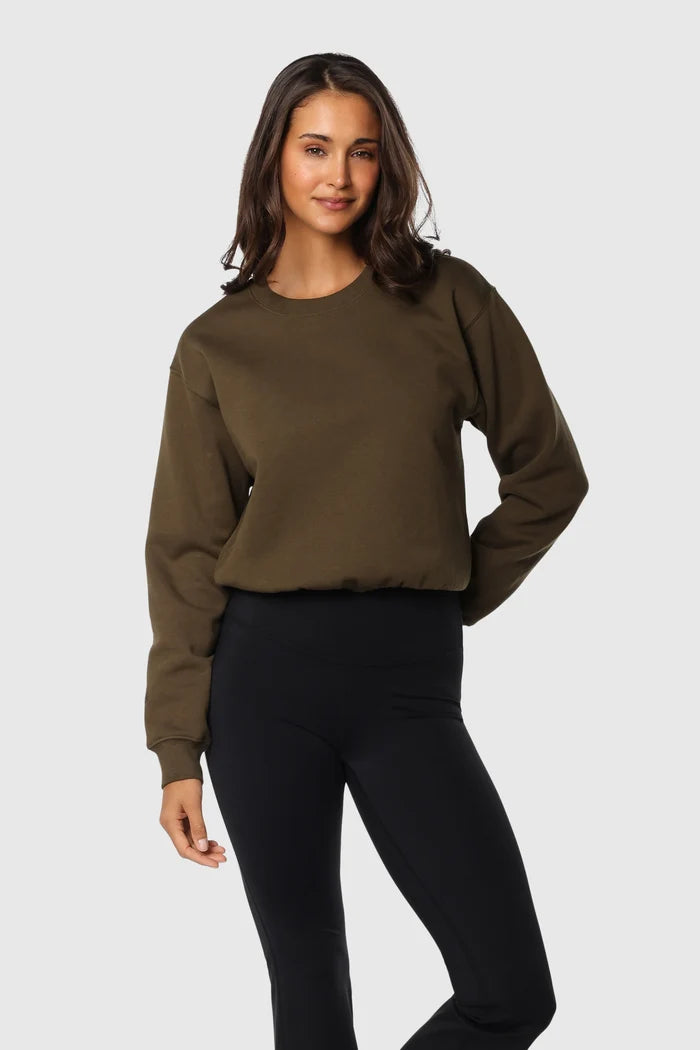 Olive Cinch Fleece Set - Alternate 2