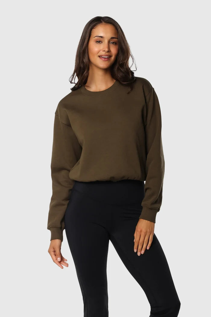 Olive Cinch Fleece Set - Alternate 3