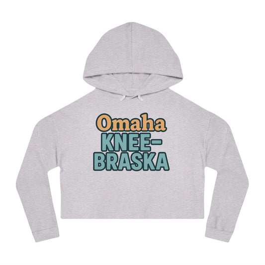 "Omaha KNEE-Braska" Cropped Hoodie for Women