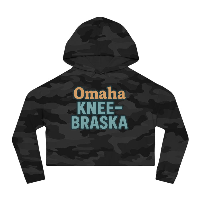 "Omaha KNEE-Braska" Cropped Hoodie for Women