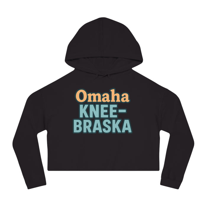 "Omaha KNEE-Braska" Cropped Hoodie for Women