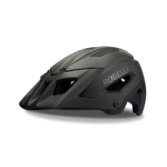 Rogelli Onyx mountainbike fietshelm zwart voorkant.