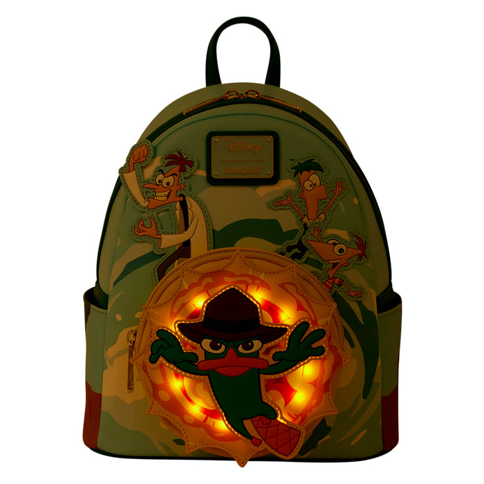 Phineas and ferb light up loungefly mini backpack
