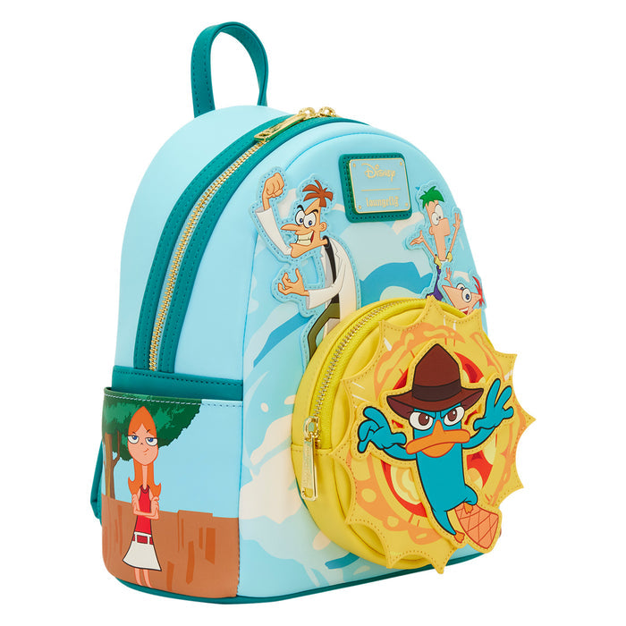 Phineas and ferb light up loungefly mini backpack