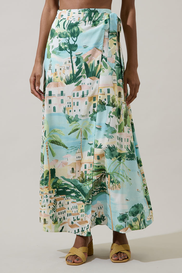 Piti Town Maxi Wrap Skirt
