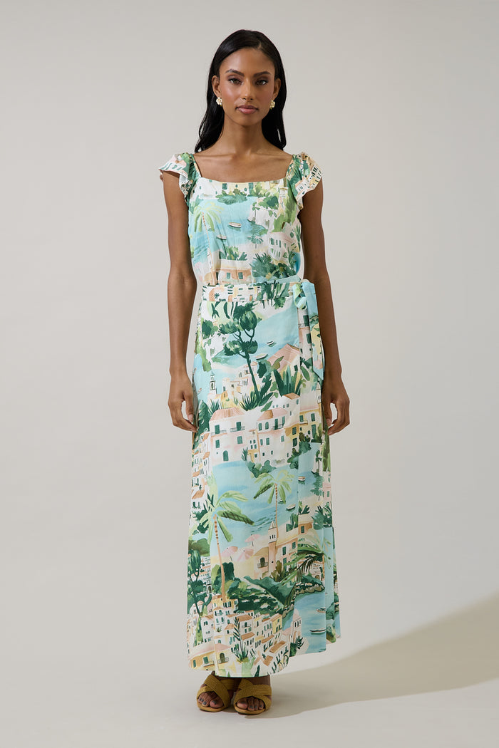 Piti Town Maxi Wrap Skirt