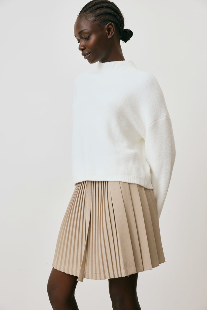 pleated wrap skirt