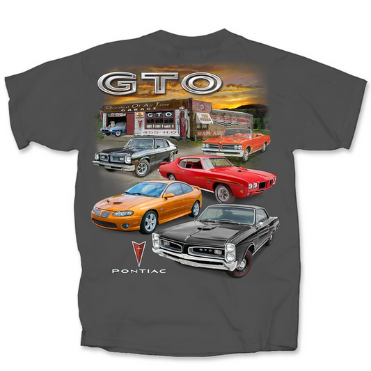 Pontiac GTO Garage Scene T-Shirt (Grey)