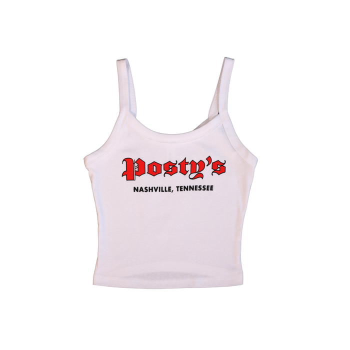 Postys White Tank with LOGO