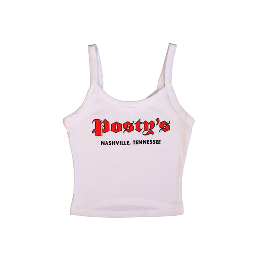 Postys White Tank with LOGO