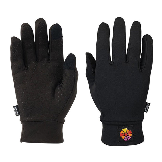 Pow Womens Microfleece Glove Liner - B4BC Black