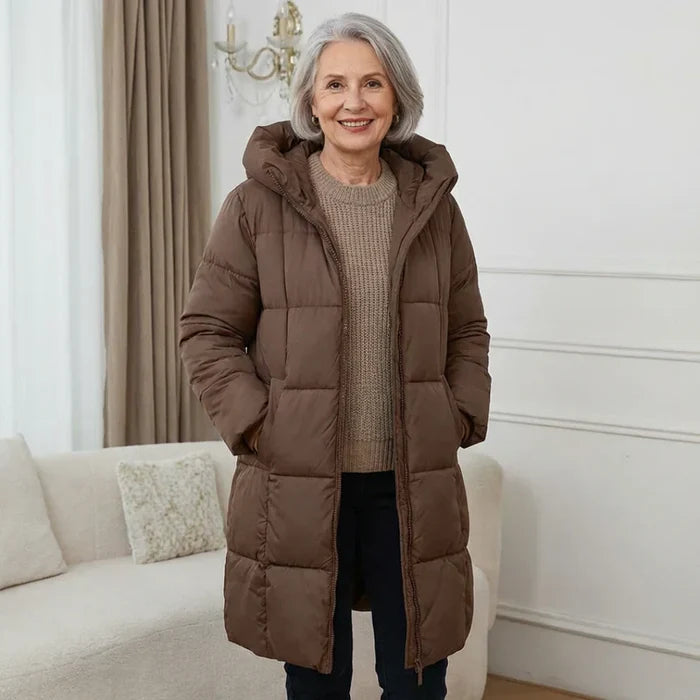 Prysavelline -  Veste Matelassée Longue À Capuche