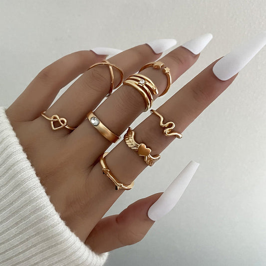 R676 - Angel Wings Fashion Ring Set