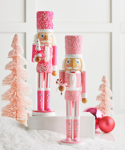 Raz Imports 2024 A Blushing Holiday 15.5" Pink Nutcracker