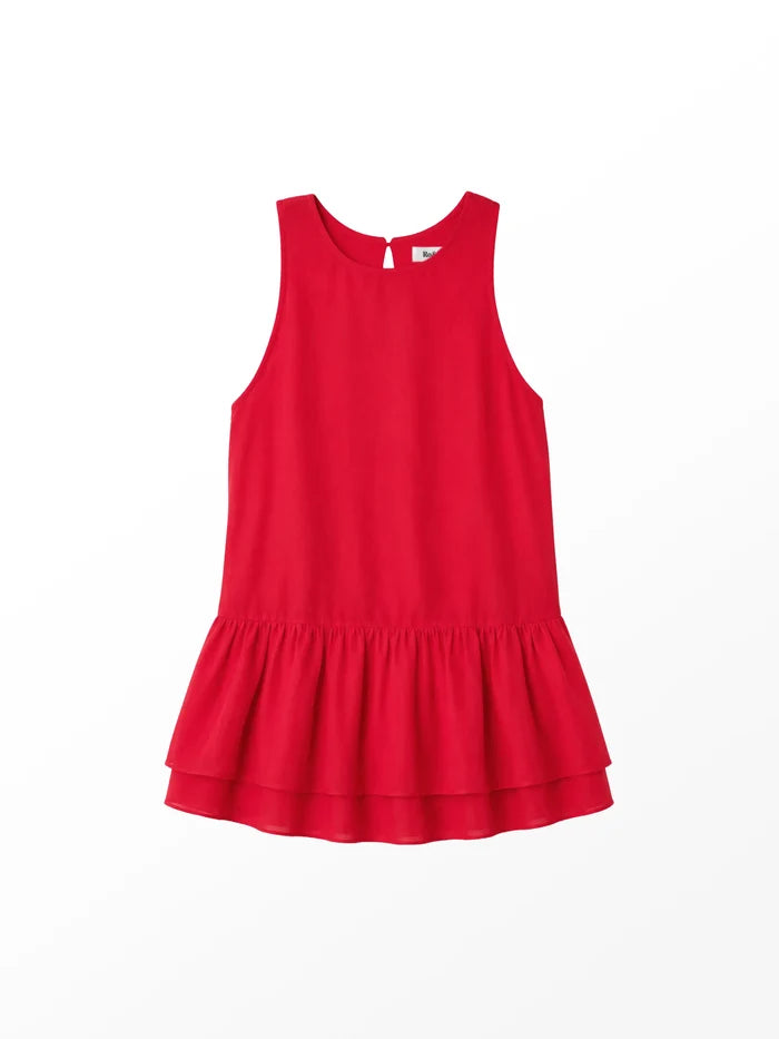 Red Longline Peplum Cami