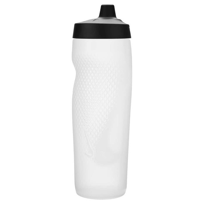 Nike Refuel 24oz water bottle in natural and black with a sleek design, ideal for sports and hydration.