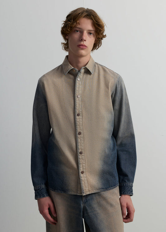 RUST FADED DENIM SHIRT