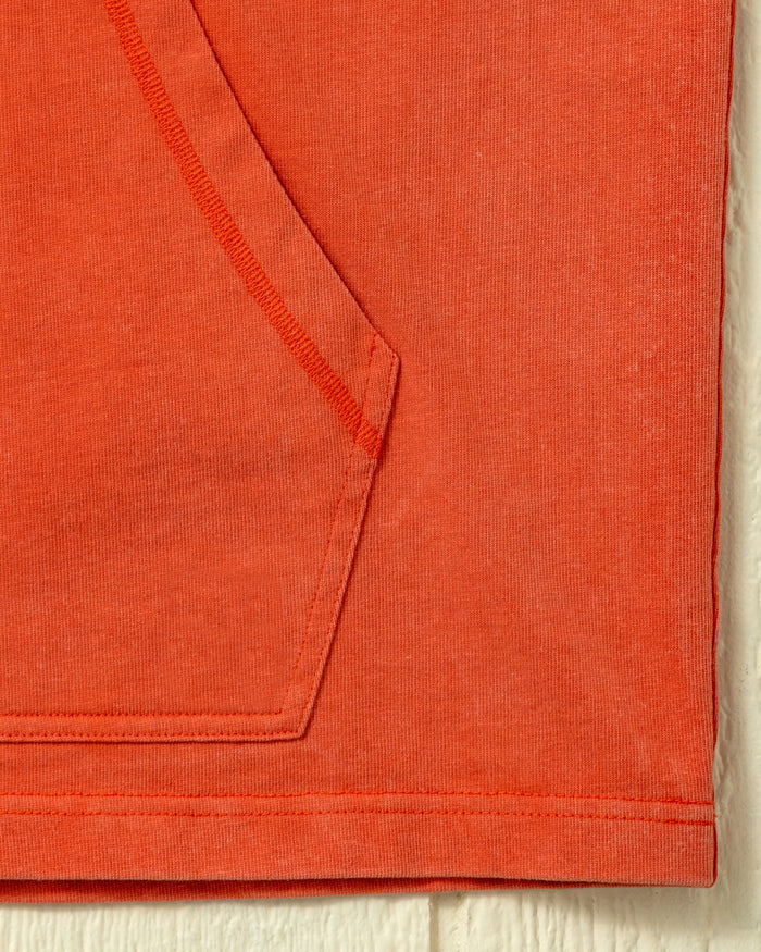 Salt Washed Wharf Hoodie in Burnt Orange