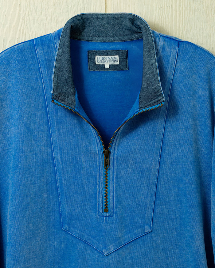 Saltwashed Sconset 1/4 Zip in Chambray