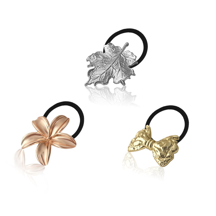 SANAS metal rubber band hair ties for women hair accessories for women 3 pcs