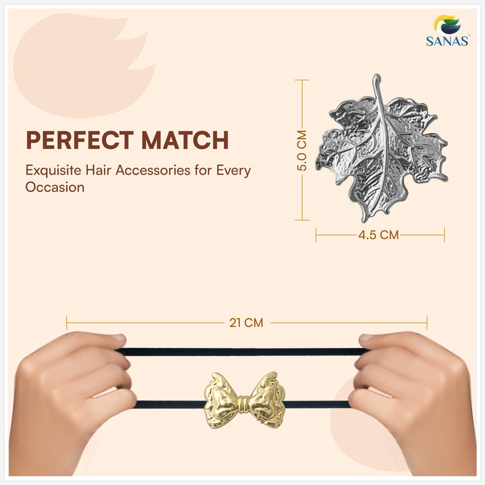 Stylish metal hair ties for women with elastic ponytail holders
