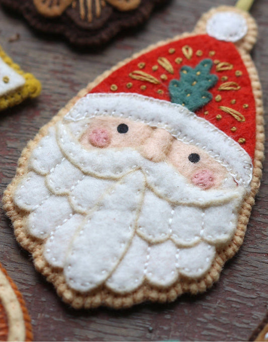 Santa Claus Felt Ornament Kit, Kiriki Press