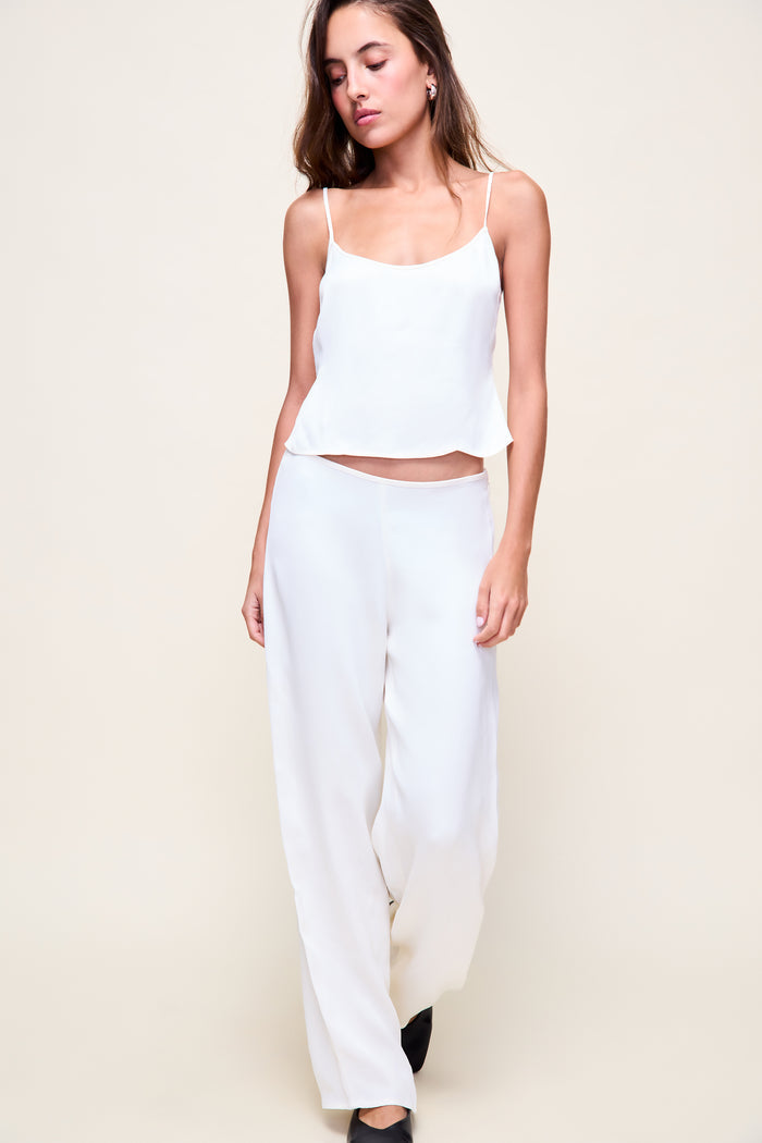 Satin Trouser in Butter Cream