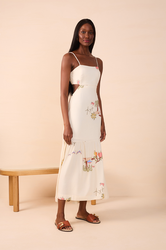Scenes Print Midi Dress_1