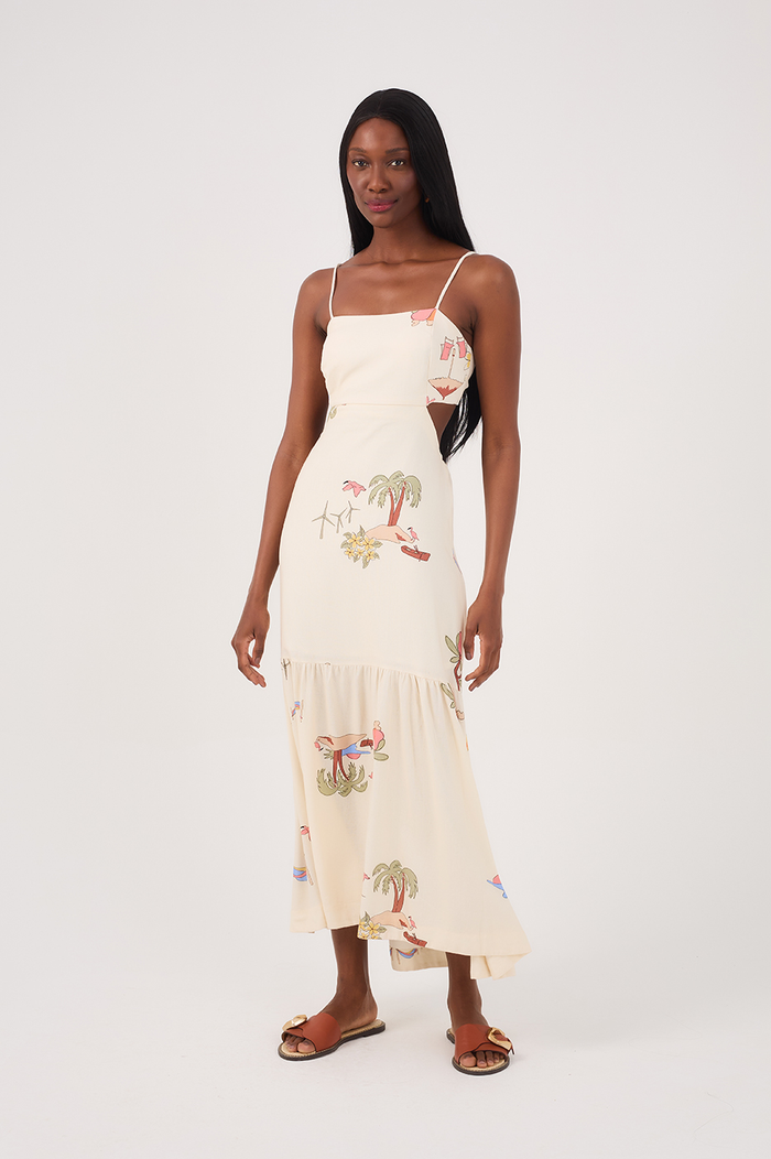 Scenes Print Midi Dress_2