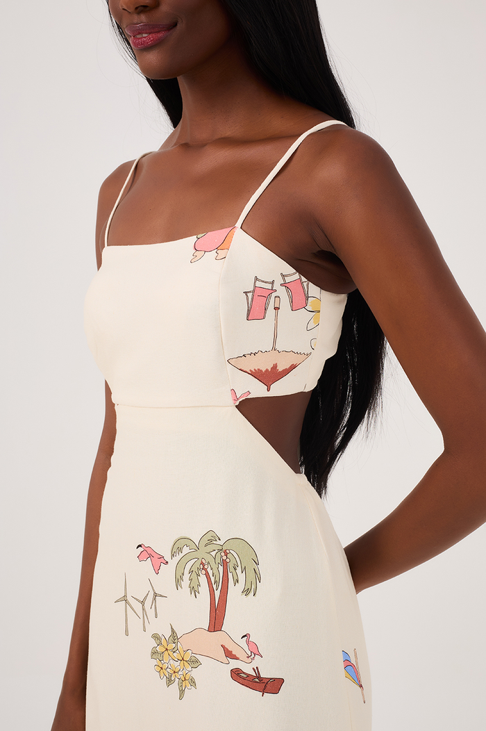 Scenes Print Midi Dress_5